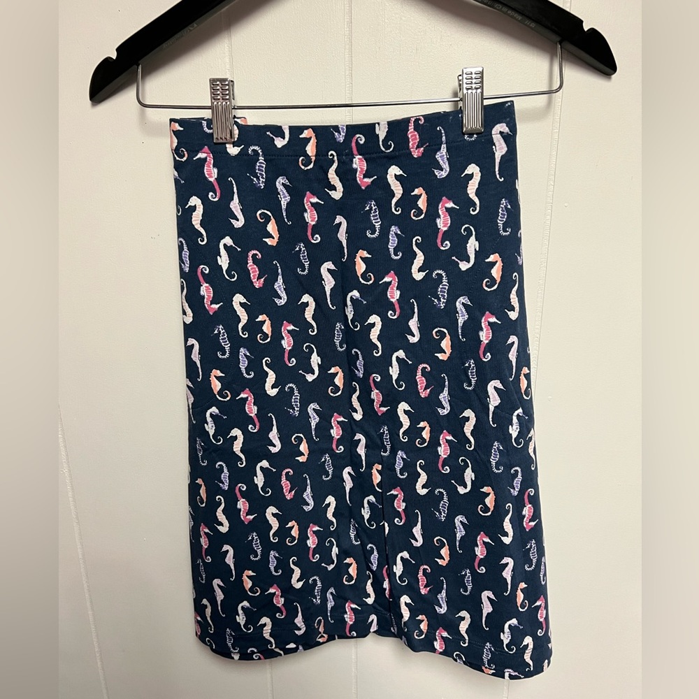J Jill Cotton Seahorse Mid-Length Skirt w/ Stretch - Size Medium
